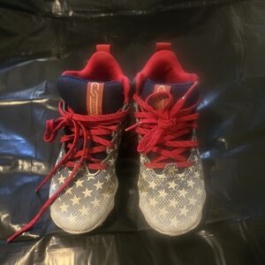 Under Armour Kids Cleats - Red, Blue, and White
